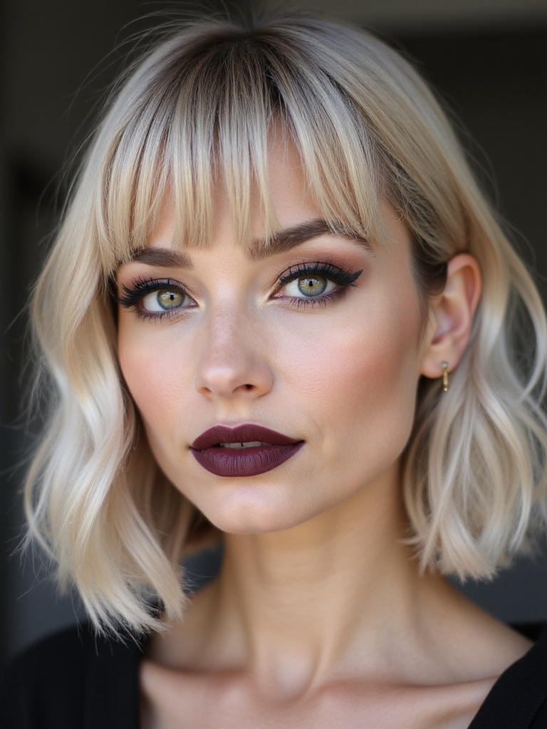 airy textured french bob