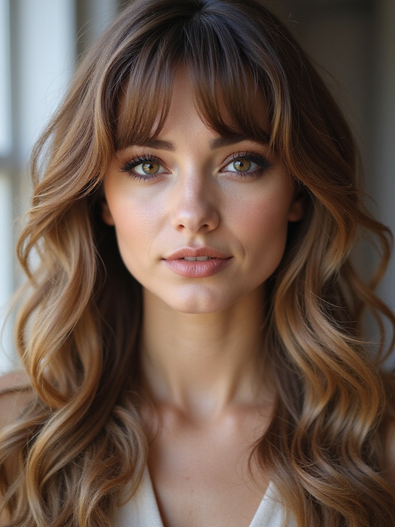 airy textured wispy bangs