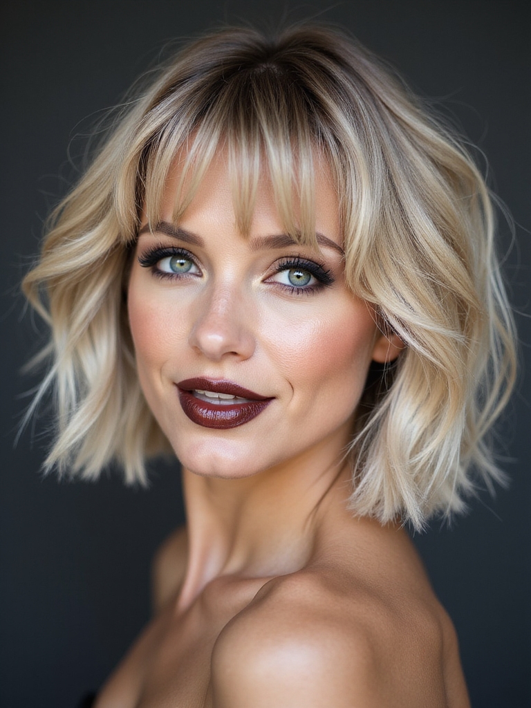 ask for soft feathered bangs