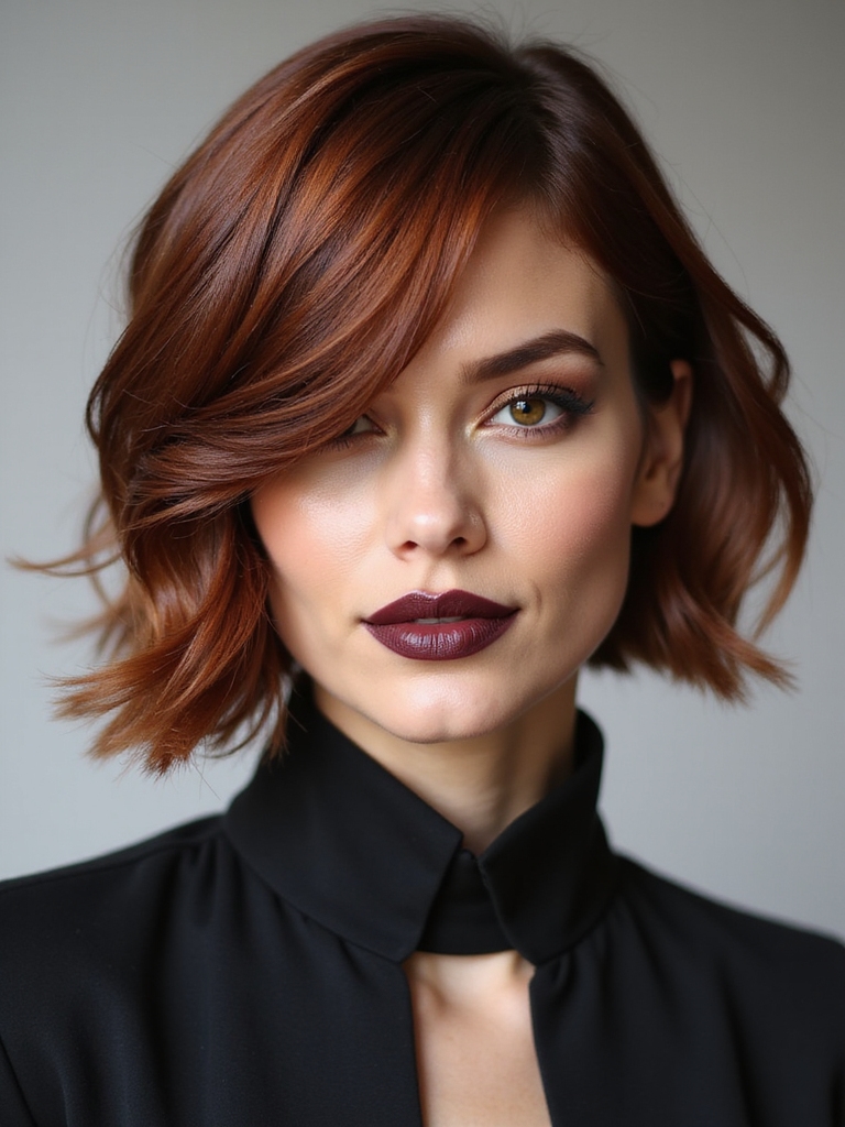 asymmetrical bob with sweep