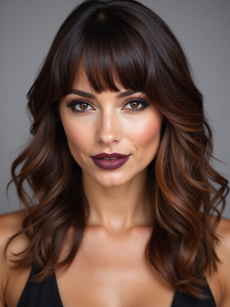 bangs flattering oval face