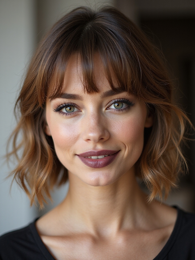 bangs length balances face