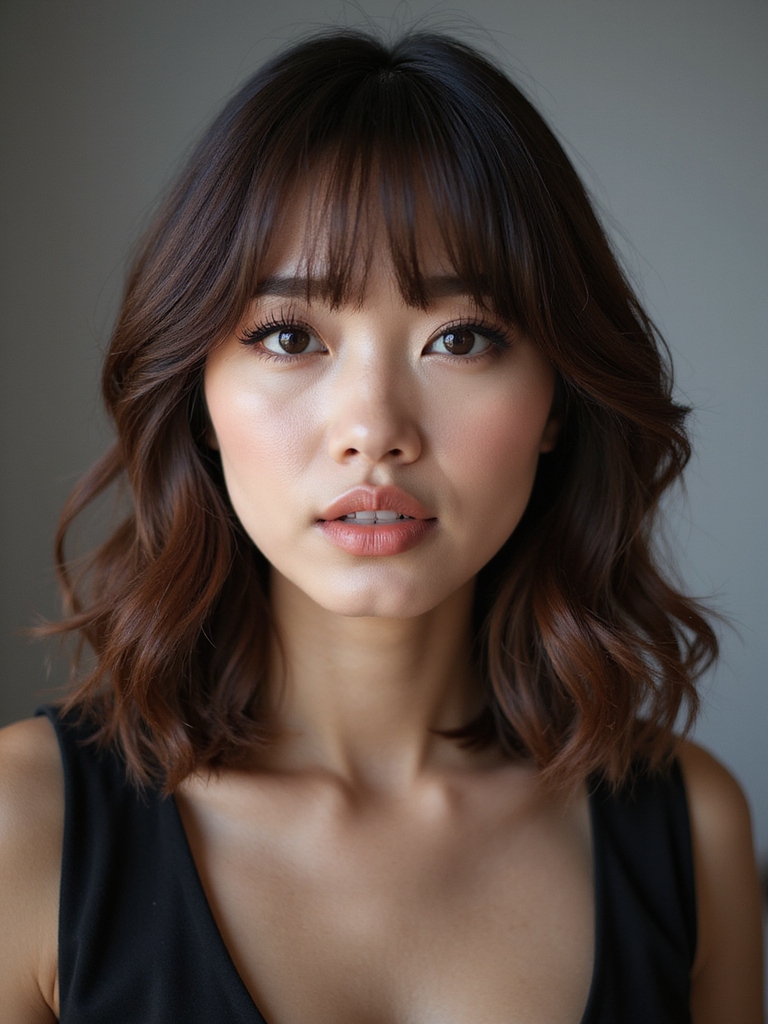 bangs tailored to texture