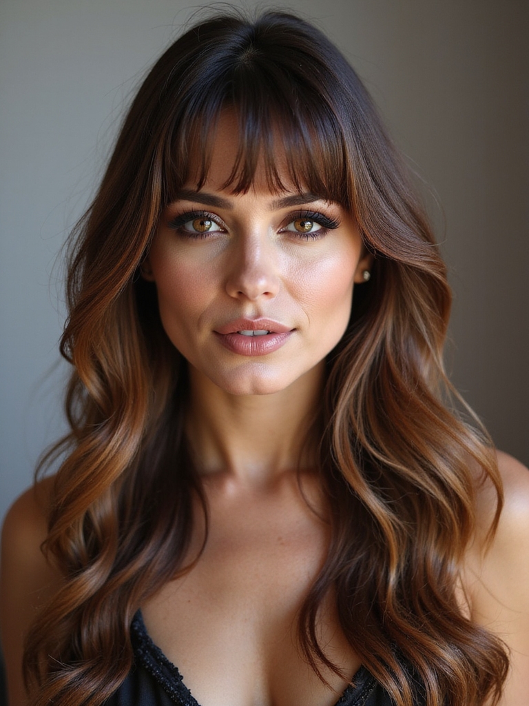 blend side bangs into layers