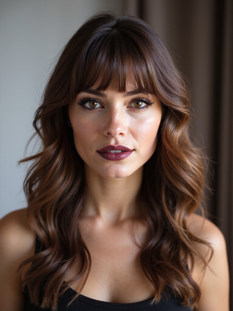 blended baby bangs for thickhair