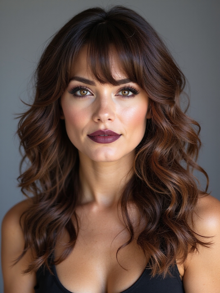 blended bangs shaggy textured ends