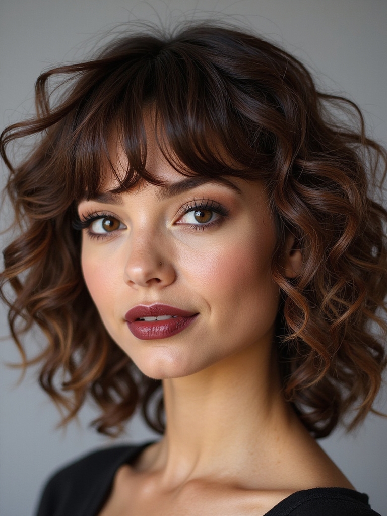 blunt bangs to wispy