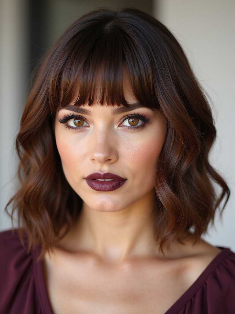 blunt face framing bangs maintenance