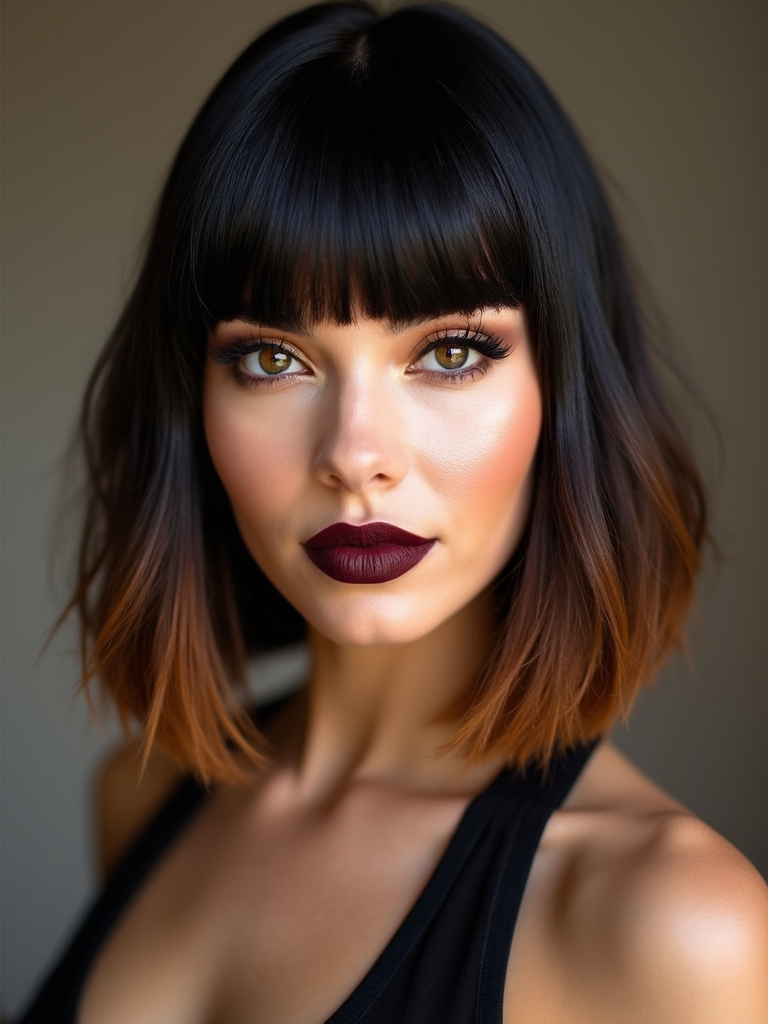 bold blunt micro bangs