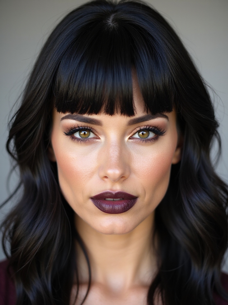 bold blunt mini bangs