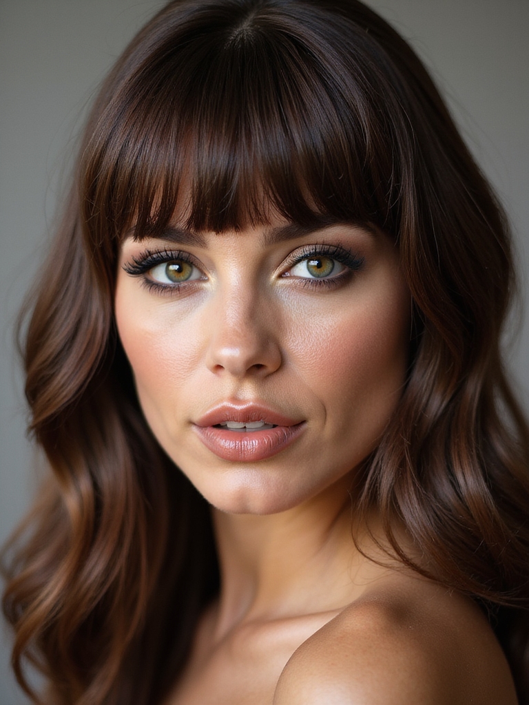 bold crisp geometric micro bangs