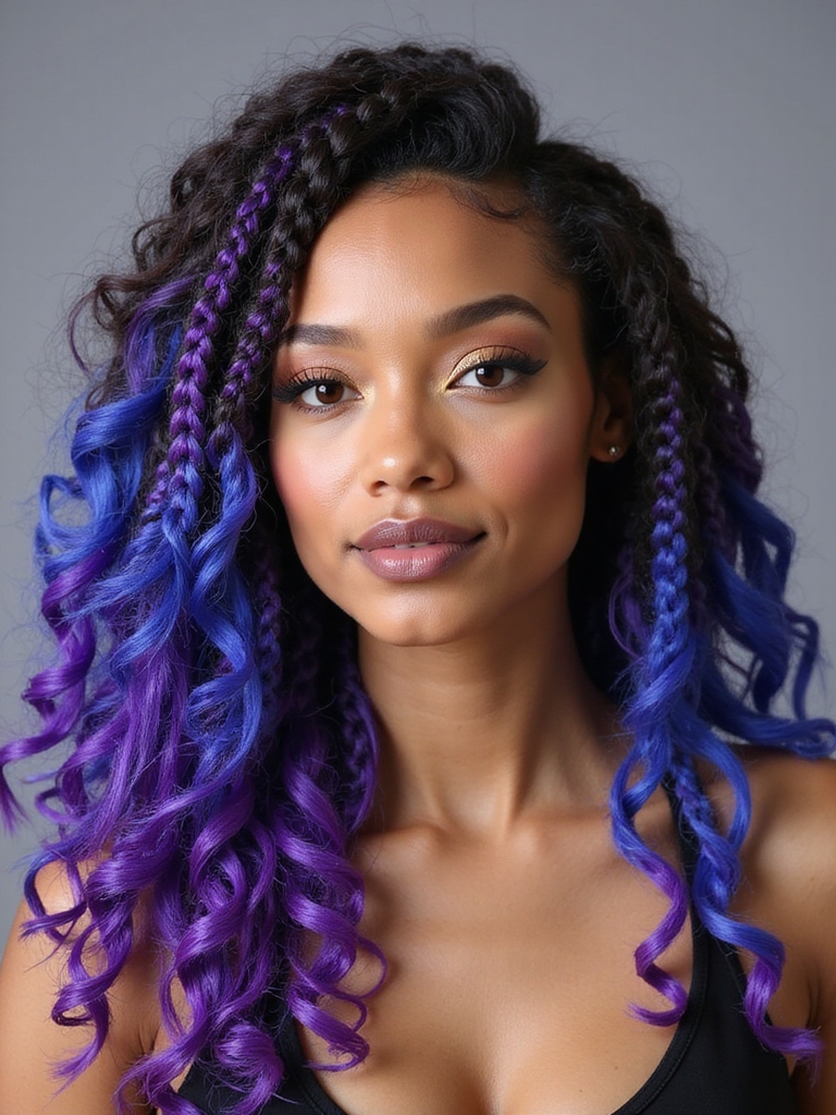 bold curly color statement