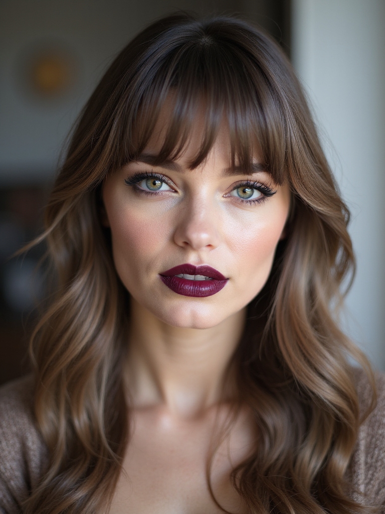 bold graphic face framing fringe