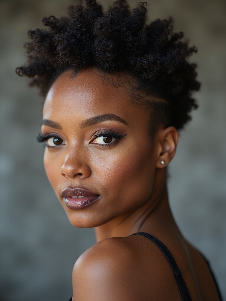 bold low maintenance tapered pixie