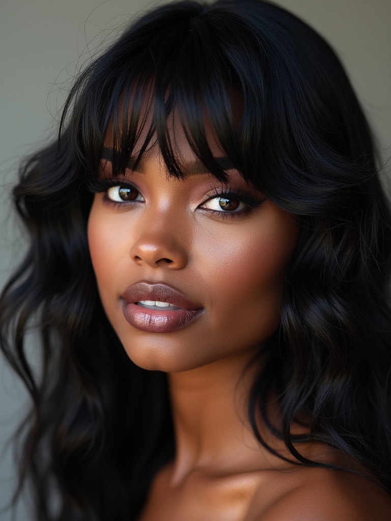 bold minimalist wispy micro bangs