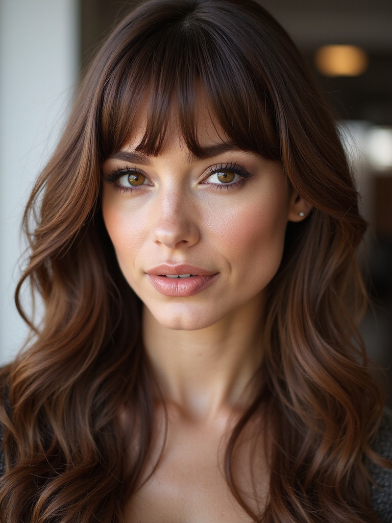 bold voluminous side bangs