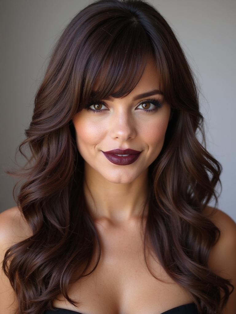 bold voluminous side bangs