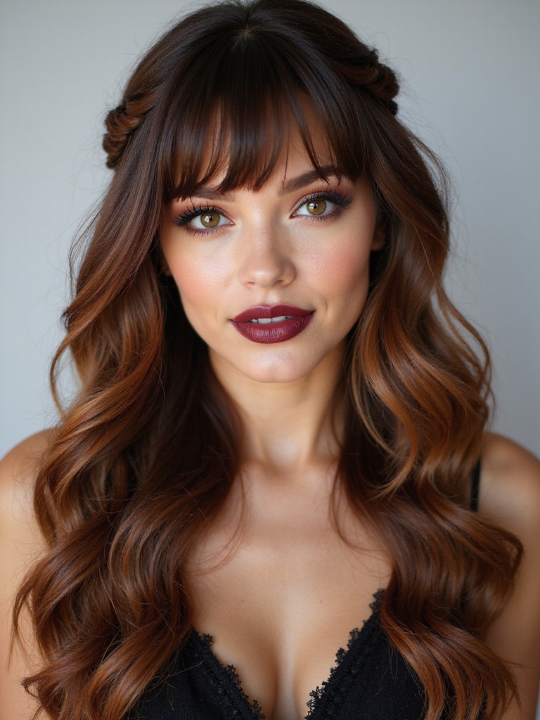 braid embellished bangs for versatility