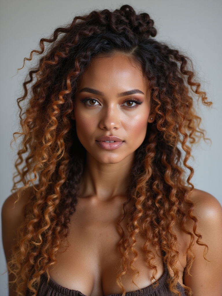 braided crown with curls