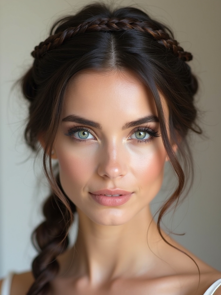 braided fishtail halo crown