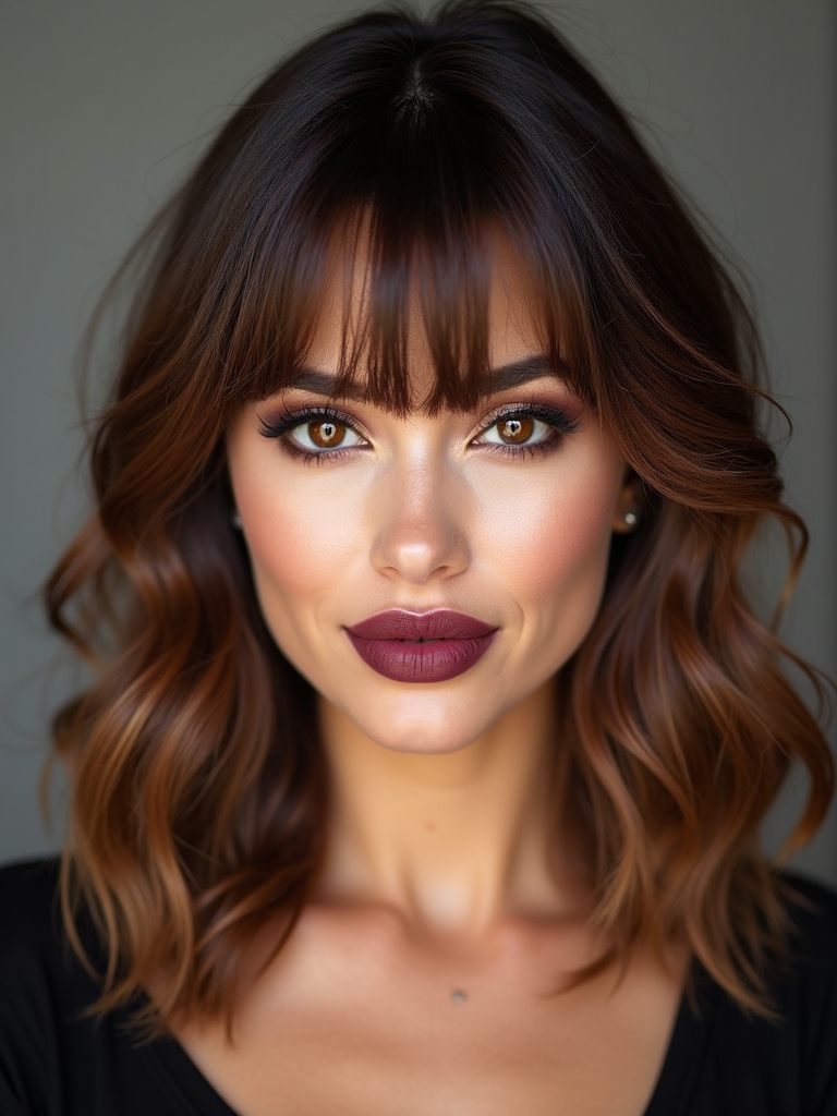 breezy wispy curtain part bangs