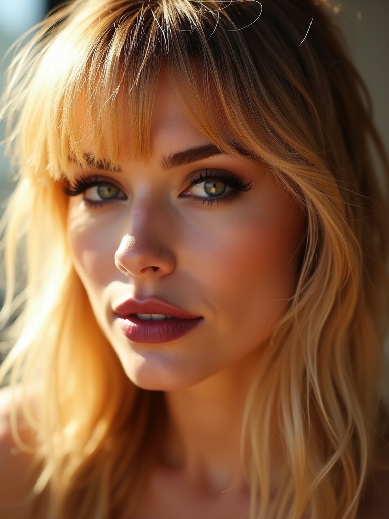 celeb inspired wispy blonde layers