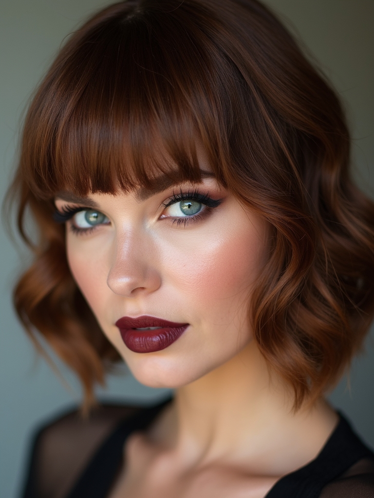 cheeky short side bangs