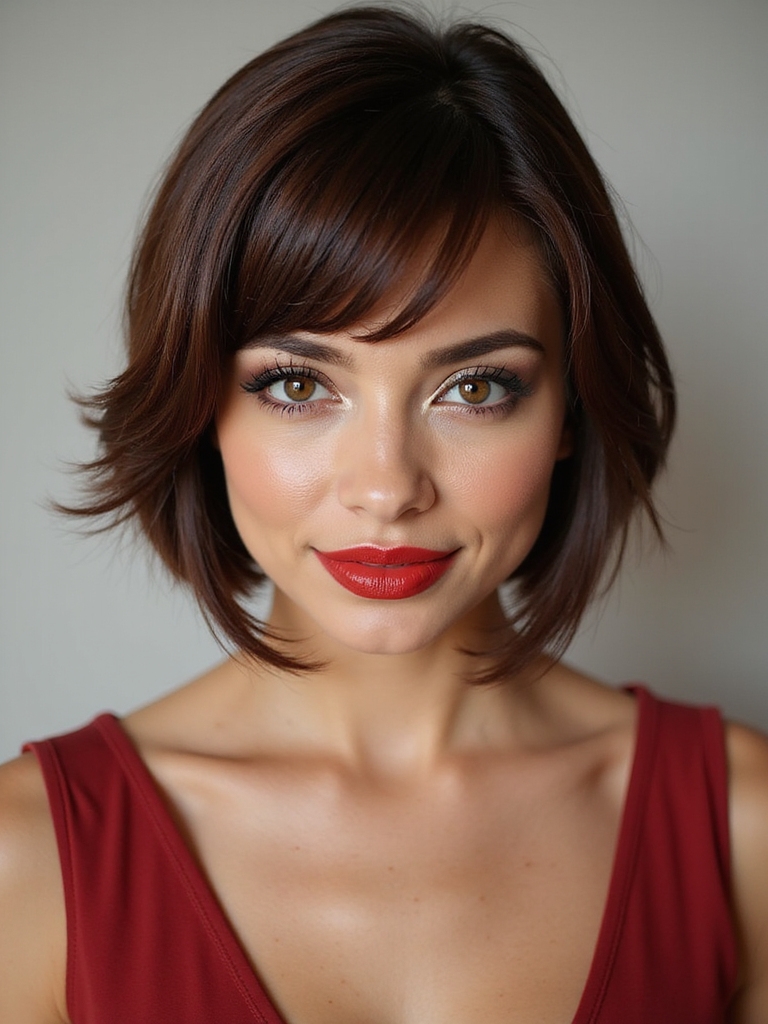 chic low fuss framed bob