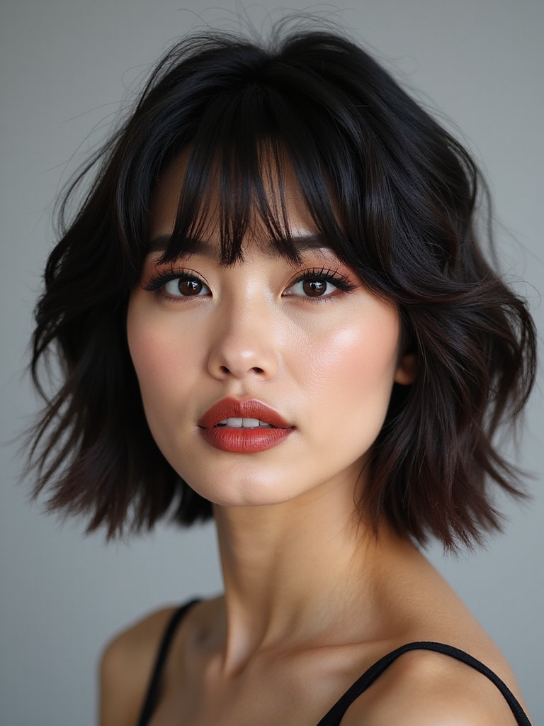 choppy micro wispy bangs