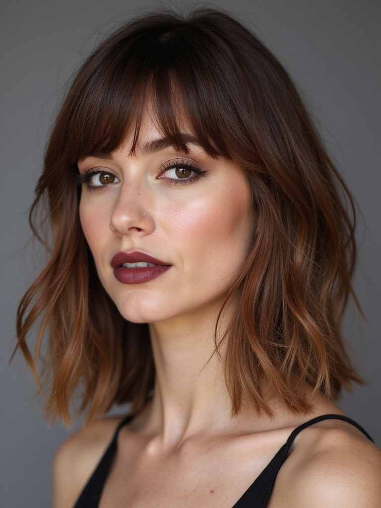 choppy razor cut face framing