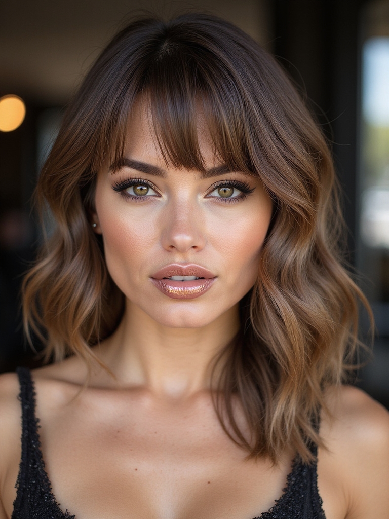 choppy textured piecey sidebangs