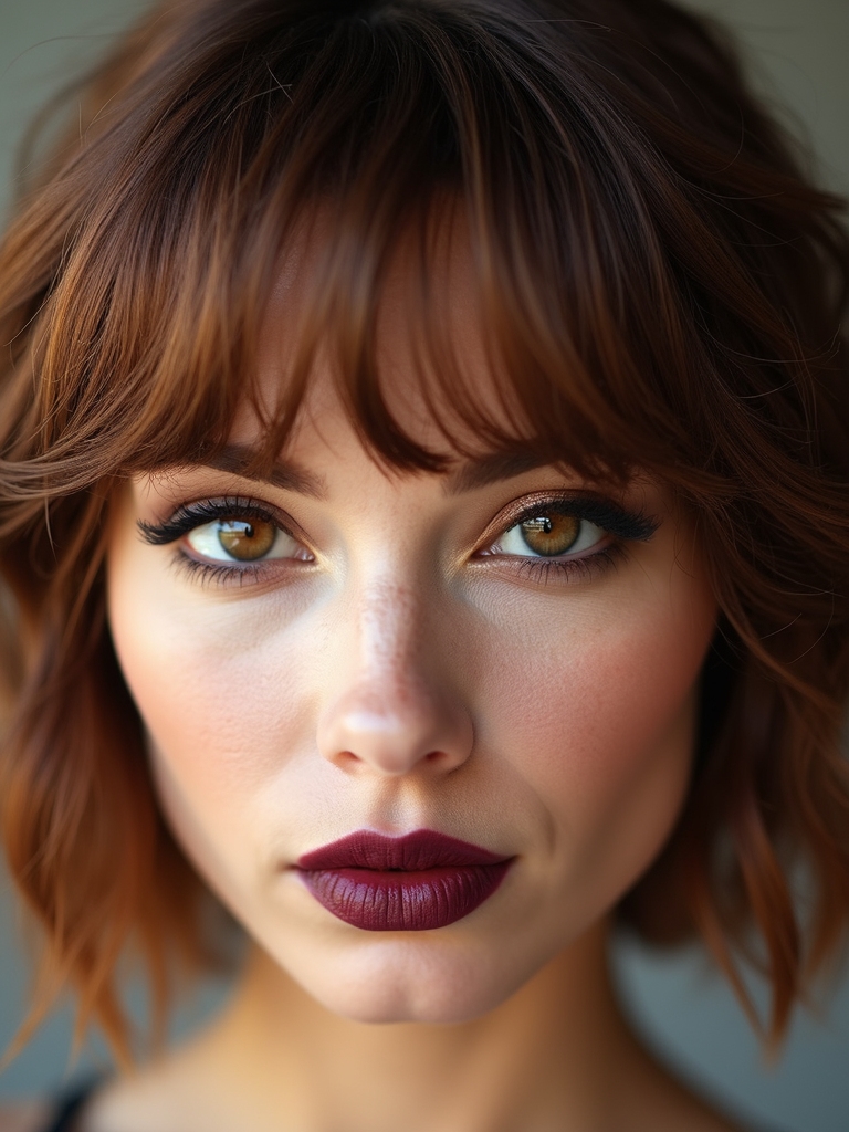 choppy wispy textured bangs