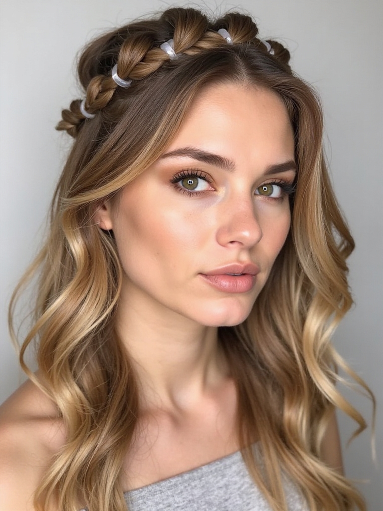 chunky bubble braid ponytail
