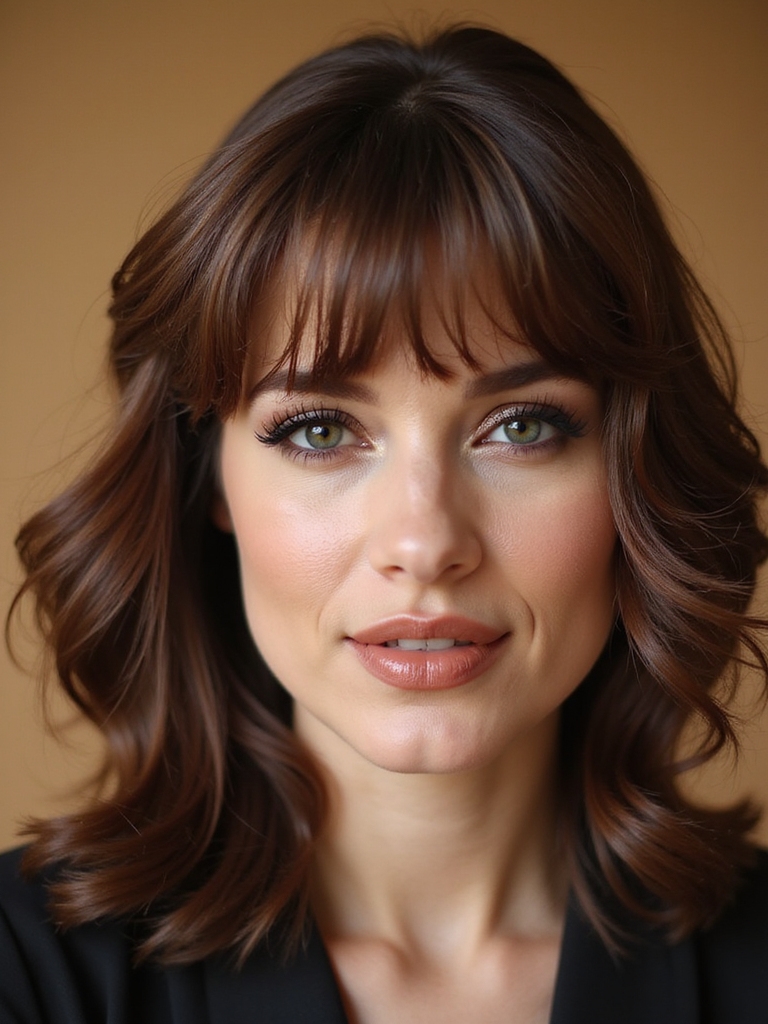 chunky highlighted side bangs