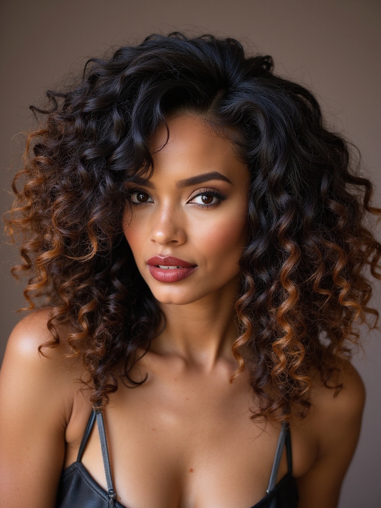 create believable side parted curls