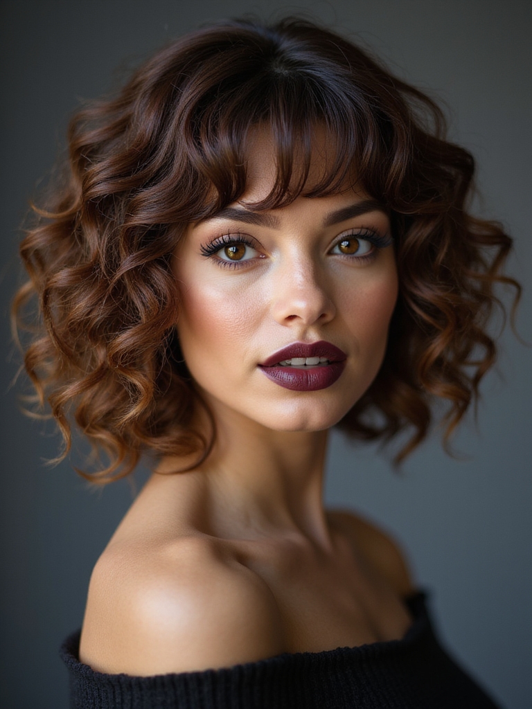 crisp baby bangs defined curls