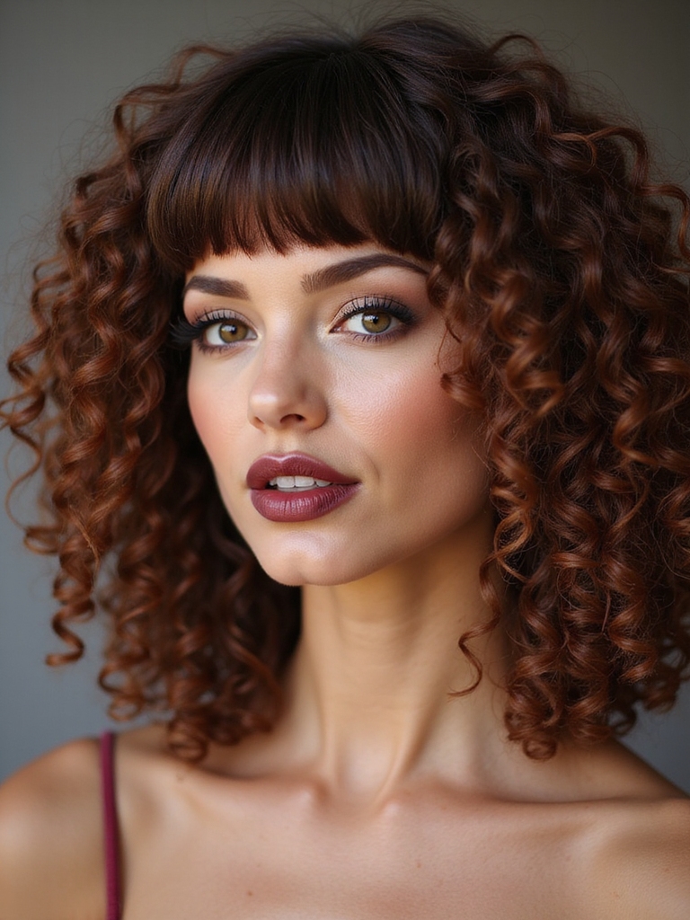 curly fringe with undercut
