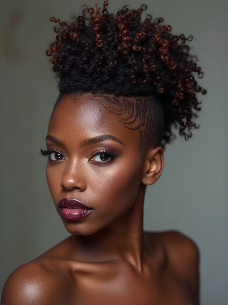 curly frohawk sculpted bold ridge