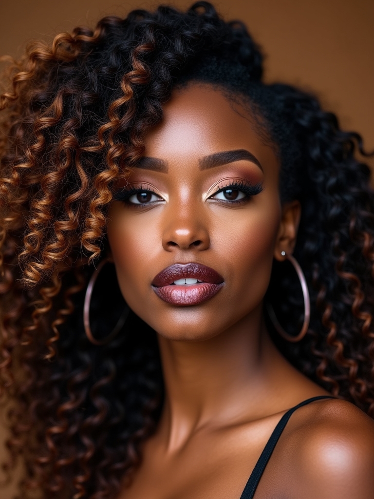 curly locs blending textures