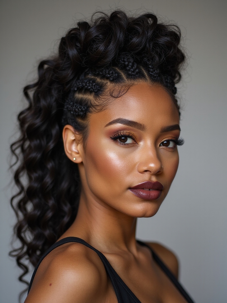 curly mohawk braid drama