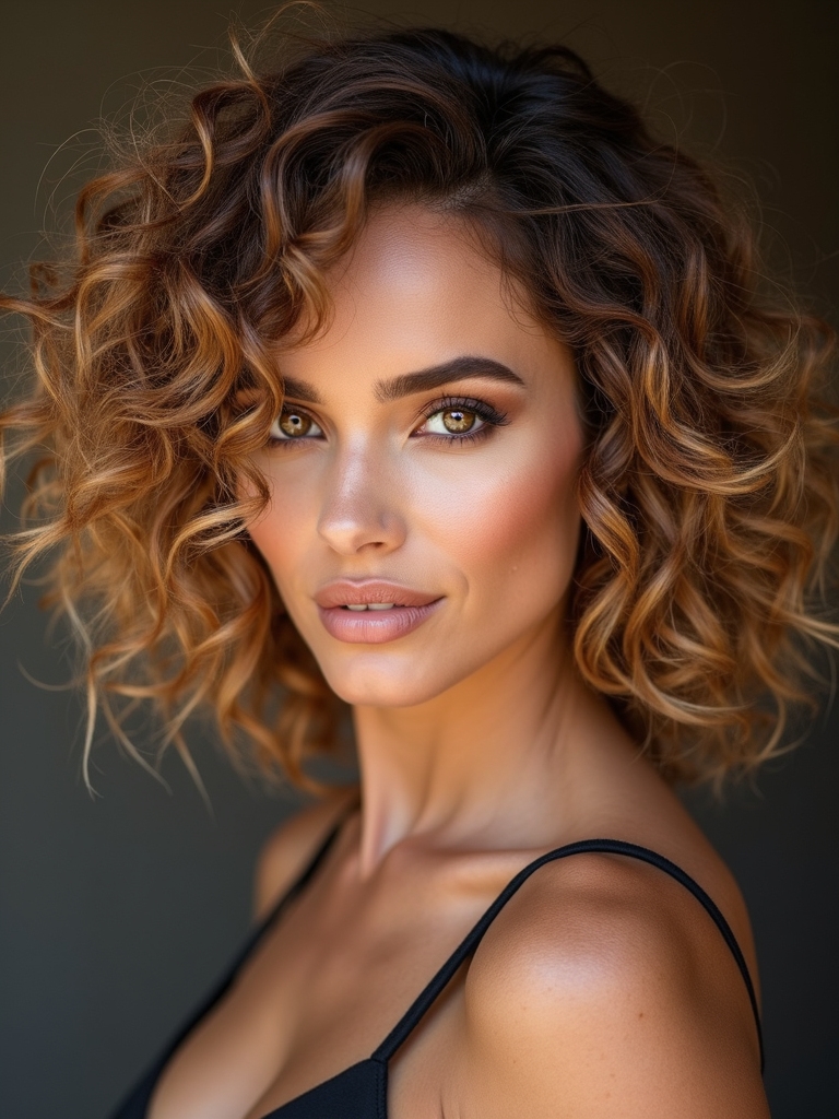 curly shag wispy layers