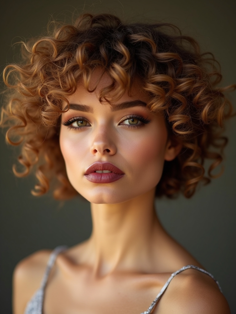 curly short airy bangs
