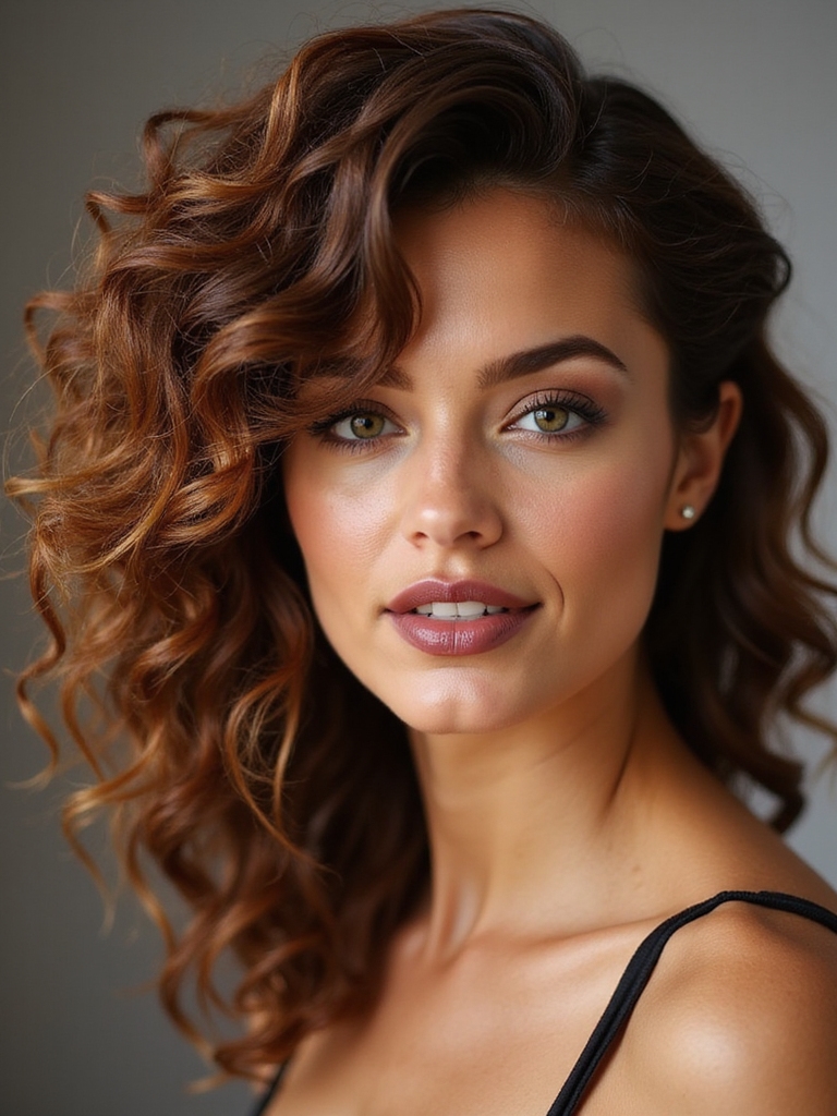 curly side bangs embracing texture