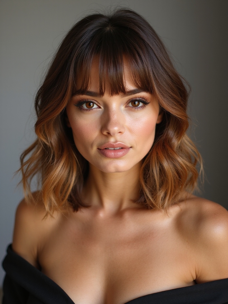 curtain bangs morning styling routine