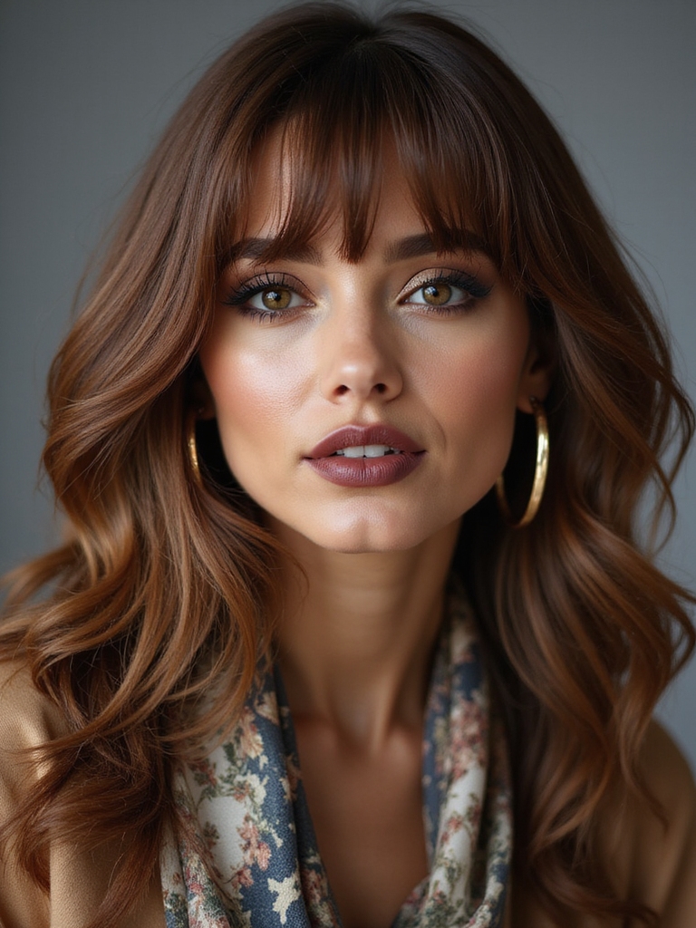 curtain bangs styled for occasions