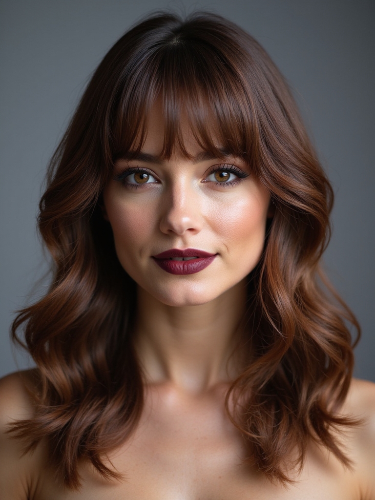 curtain bangs tailored to face