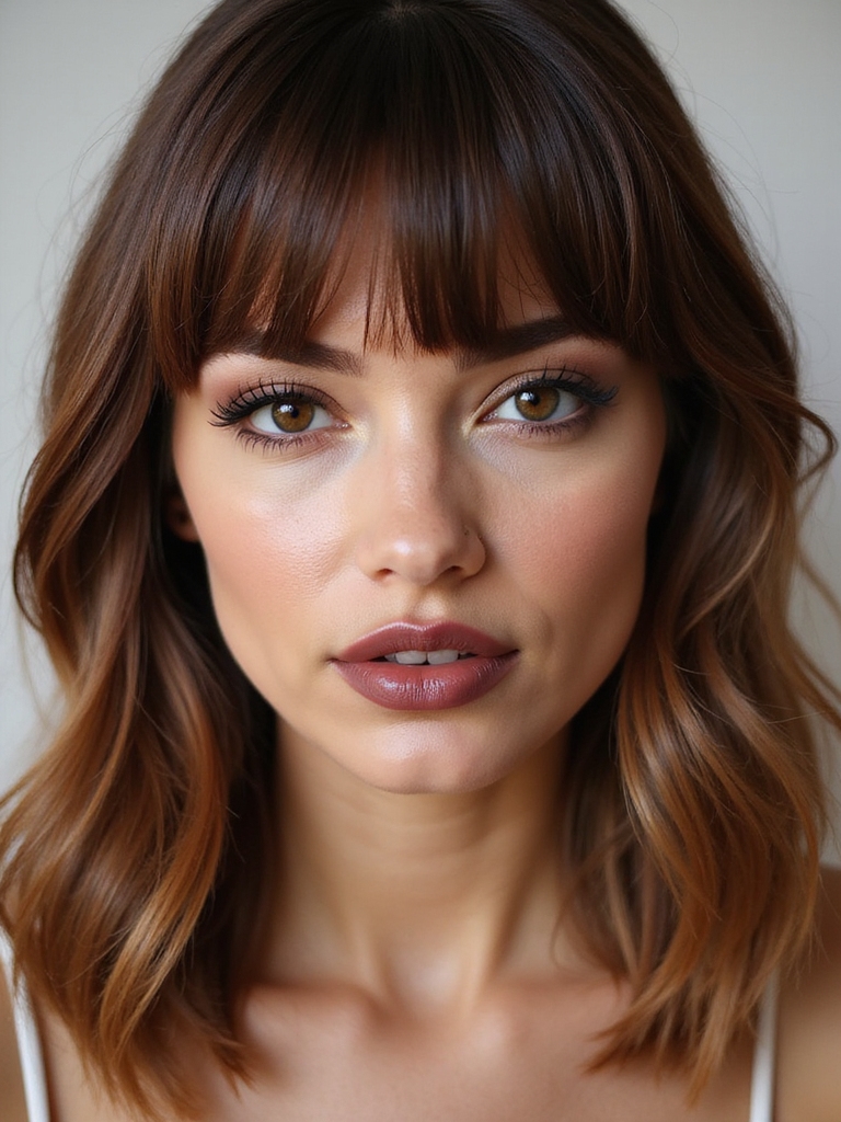 curtain bangs tailored to face