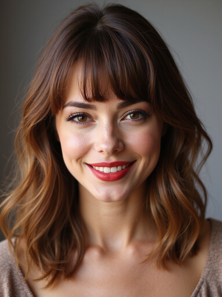 curtain fringe tailored to face