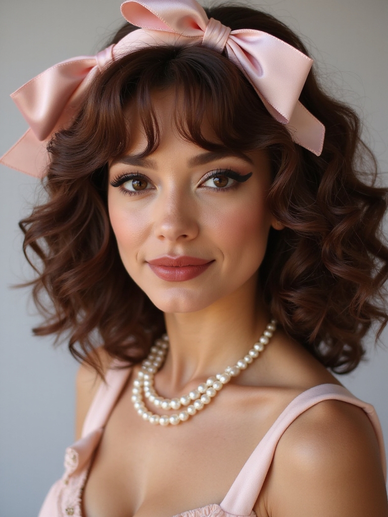 dainty bows pearls ribbons