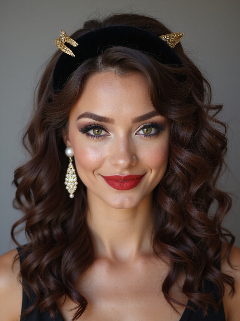 decorative lightweight curl accessory placement